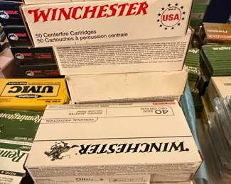 Assorted Winchester and Remington Centerfire Ammunition Boxes