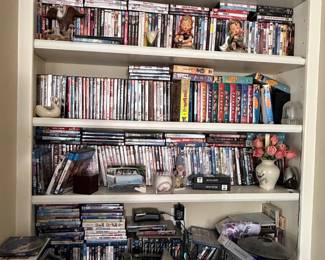 Estate Collection of Assorted DVDs, Blu-rays, and Decorative Collectibles