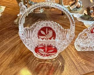 Hofbauer Byrdes Collection Ruby Bird Basket