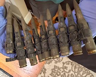 WWII Era .50 Caliber Browning Machine Gun Ammunition Belt with M2 Links