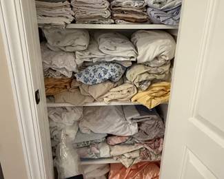 Assorted Vintage and Modern Bedding Linens