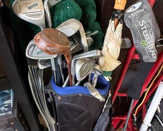 Mixed Vintage Golf Club Set with Bag