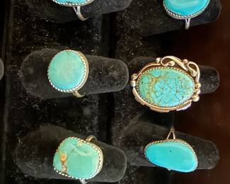various torquoise rings