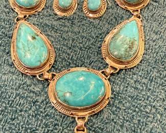 tear drop necklace matching earings