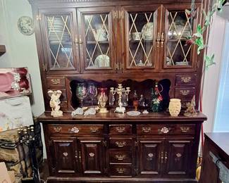 Dining room hutch and decor 