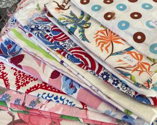 Vintage feedsack quarters