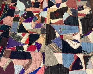 Old crazy quilt