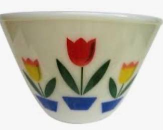 Vintage Fire King Tulip mixing bowls