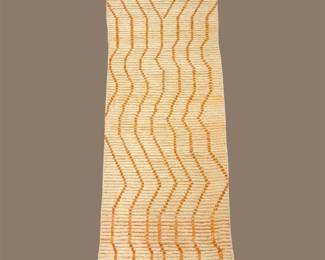 Contemporary neutral rug with a simple flowing wave pattern.