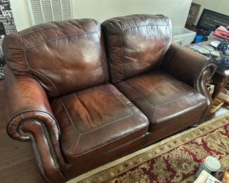 Leather loveseat 