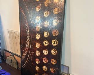 Large Z Gallerie typewriter canvas. 