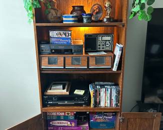 Wall unit. VCR and classic board games 