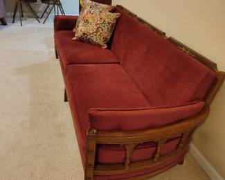 Side view of vintage sofa