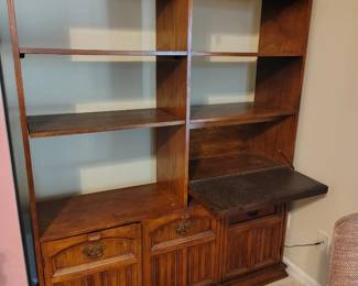 Book shelf with built-in desk only 65.00