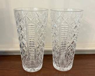 580 pairofwaterfordcrystalcutvases