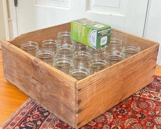 125 vintagewoodencratewithassortedball
