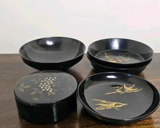 302 japaneselacquerwarebowlsandliddeddi