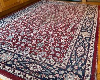 162 handknottedorientalstylewoolrugwit