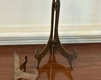 615 pairofbrasstonemetalfoldingdisplay