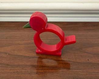 241 redbakelitestylebirdnapkinring