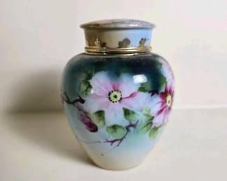 316 floralporcelainjarwithgilttrim
