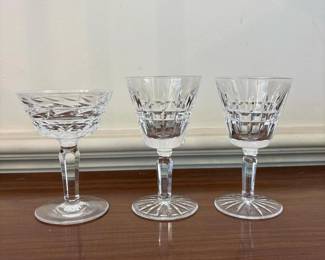 287 threeassortedwaterfordcrystalstemmed