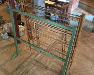 790 threevintagewoodendryingracksandto