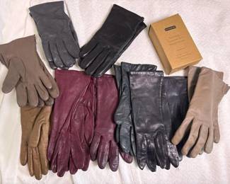 245 leatherglovesinassortedcolorsandbr