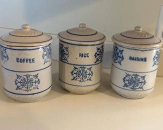 063 antiqueamericanbluestonewarecanister