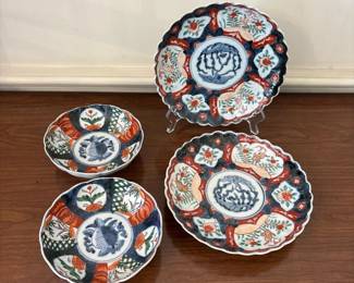 619 fourjapaneseimariporcelainbowlsand