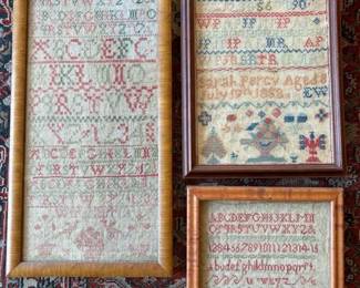 111 antiquetrioofframedneedleworksample