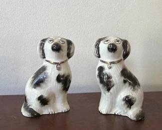 146 pairofstaffordshirestyleceramicdog