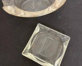 280 glassashtrayswithengravedmonogrammed