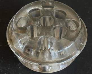 163 vintageglassflowerfrog