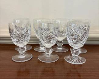 299 sevenwaterfordcrystalwineglassestwo