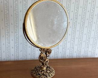 350 vintagematsongoldtonedfloraldouble