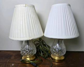 353 waterfordcrystalandbrasstablelamps