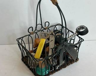168 basketofassortedvintageandmodernwi