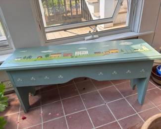 208 folkartpaintedbench