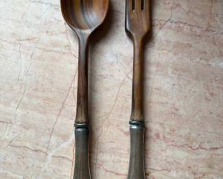 834 vintageservingspoonandforkwithster