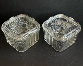 447 vintageglassrefrigeratordishes
