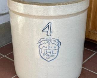 511 uhlpottery4gallonstonewarecrock