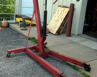 Ex-Cell 2-Ton Hydraulic Engine Hoist, Approx 63" x 68" x 47"