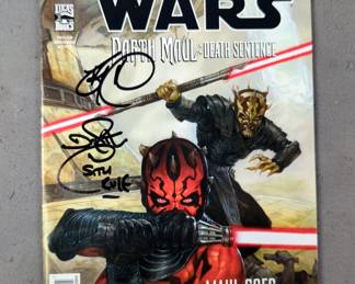 Dark Horse Comics Signed Star Wars Darth Maul Death Sentence Number 4 Comic Book