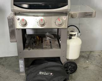 Weber Three Burner Gas Grill, Model Spirit II E-310 LP, Approx 44" x 42" x 25", Includes Grill Cover