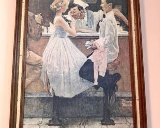 Norman Rockwell -- After the Prom -- framed print