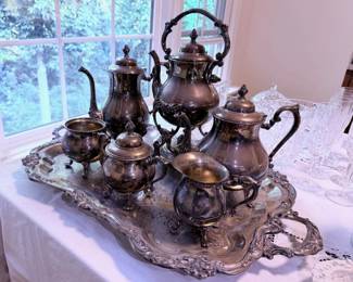 Sheridan silver on copper set