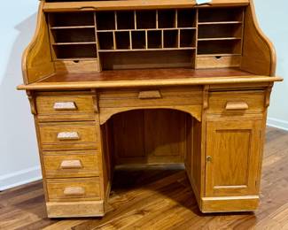 $30 solid oak rolltop desk ~50yrs old quality crafted (bring your truck!)