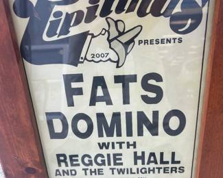 Rare Fats Domino Framed Vintage Poster
