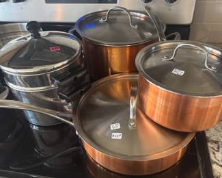 Copper pan set